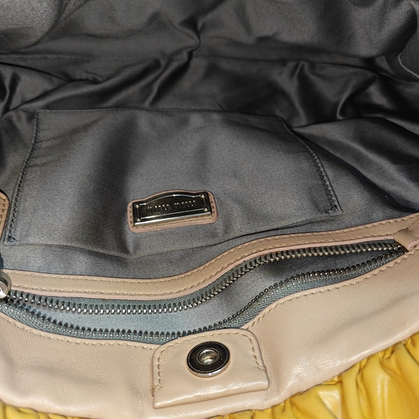 Calfskin Top Handle Bag Yellow