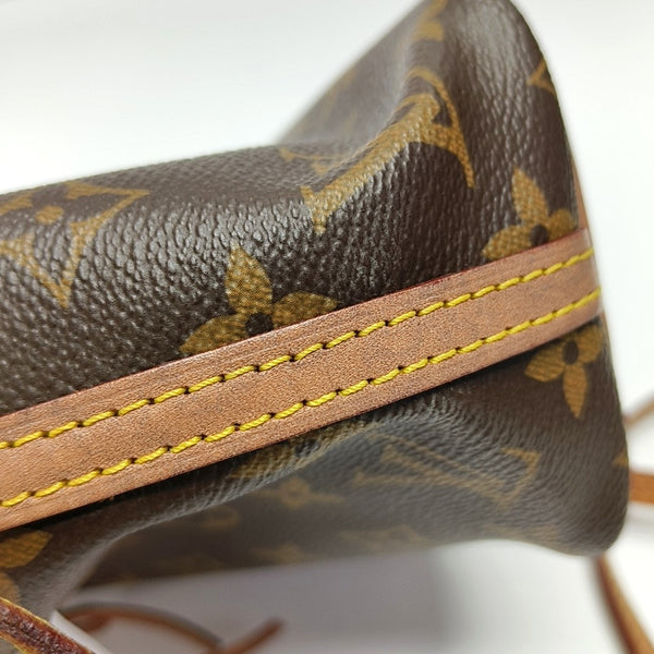 Authenticated pre-owned NÉONOÉ Nano Monogram Coated Canvas Brown - Bucket Bag at Looply