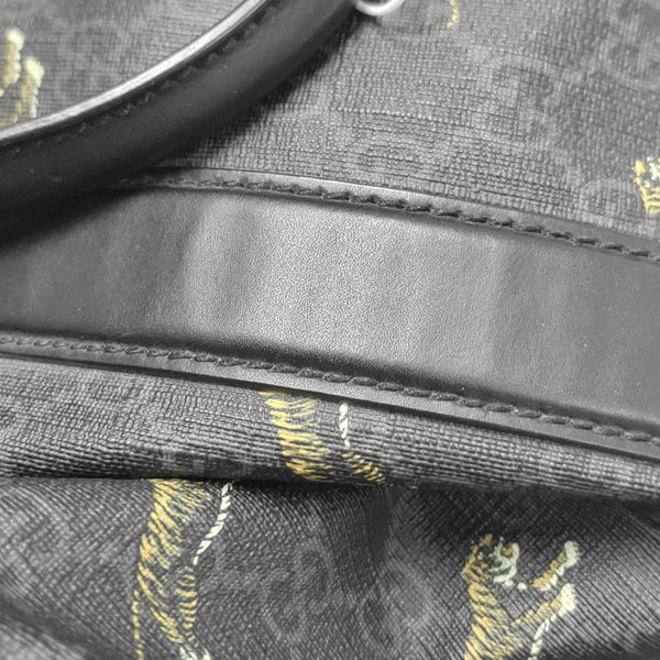 Monogram Coated Canvas Shoulder Bag Black