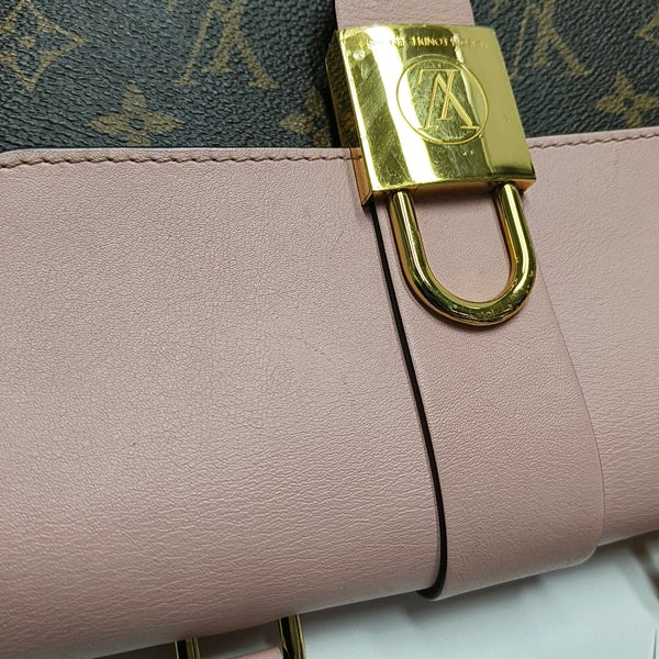 LOCKY BB Monogram Coated Canvas Pink