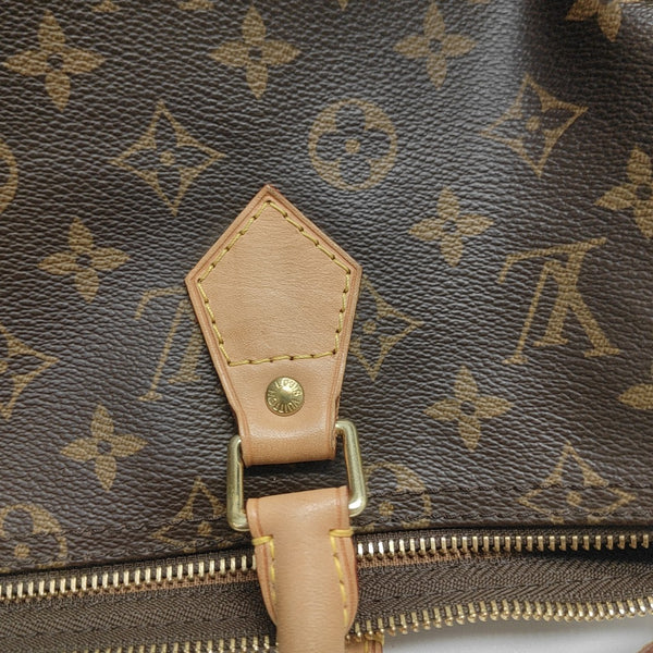 SPEEDY 35 Monogram Coated Canvas Brown
