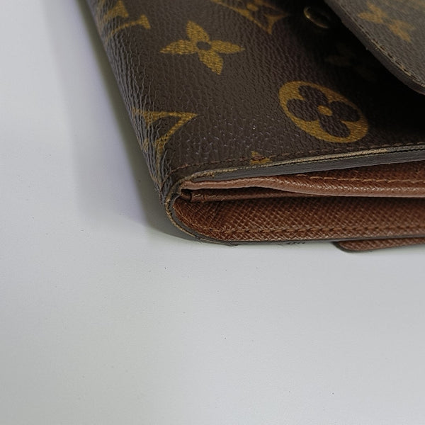 ELISE Monogram Coated Canvas Brown Wallet
