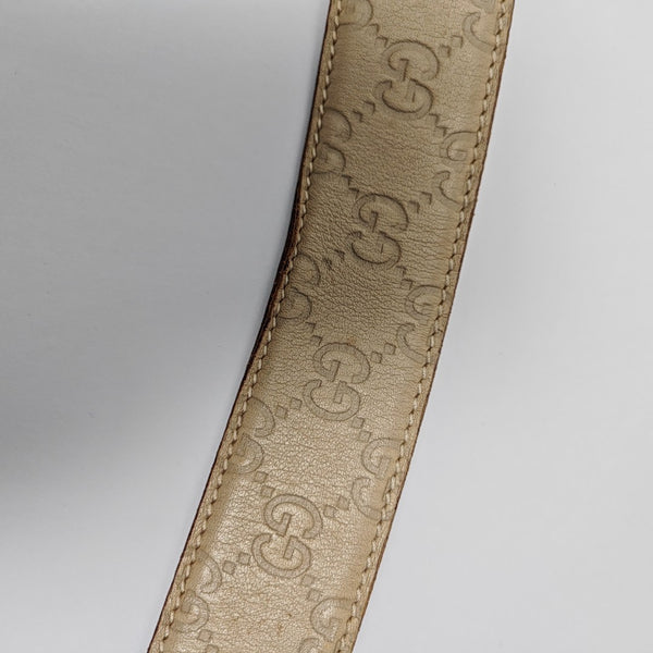 Leather Belt Beige