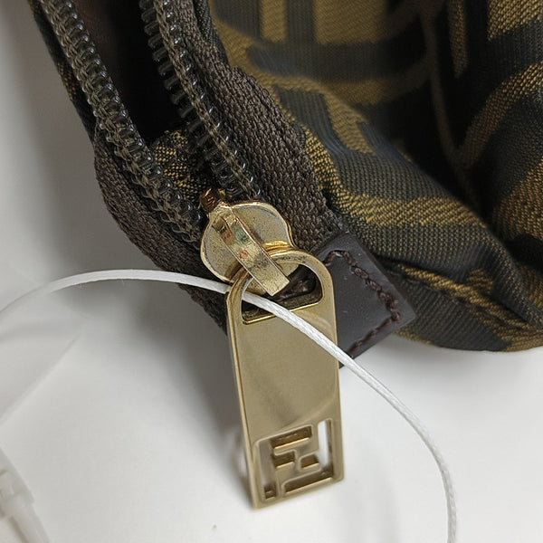 Monogram Fabric Clutch Brown