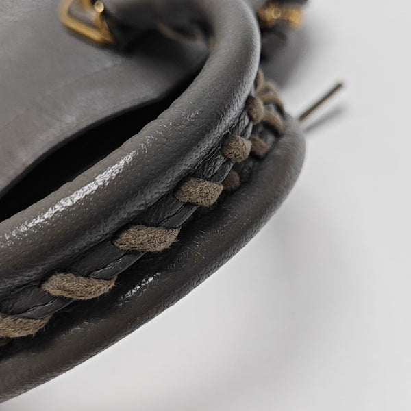 Classic Metallic Edge City Mini Lambskin Gray