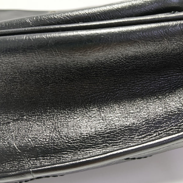 NIKI Medium Chevron Calfskin Black
