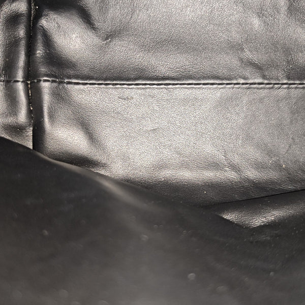 Calfskin Top Handle Bag Black