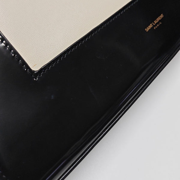 Patent Leather Top Handle Bag Black