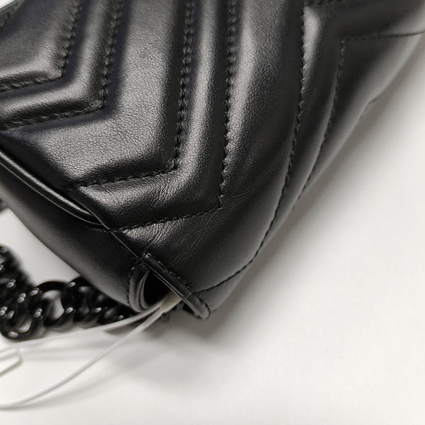 GG Marmont Mini Quilted Calfskin Black