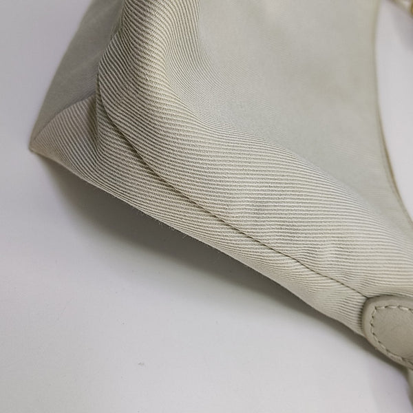 Canvas Top Handle Bag White