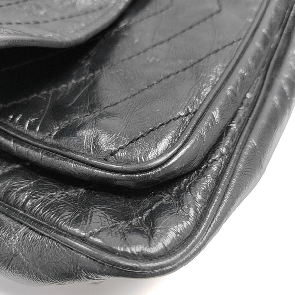 NIKI Medium Chevron Calfskin Black