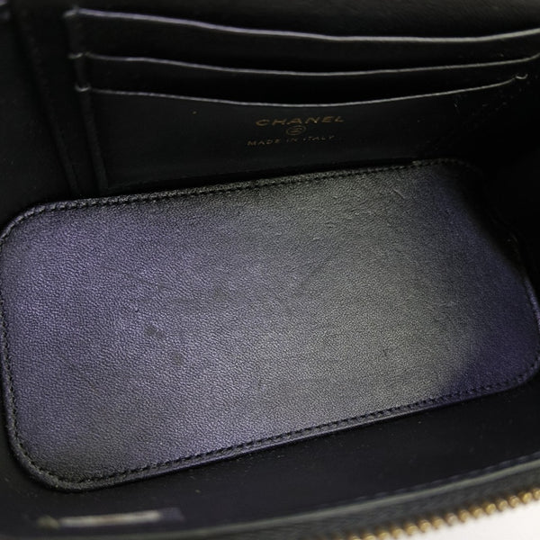 VANITY CASE Small Quilted Lambskin Black