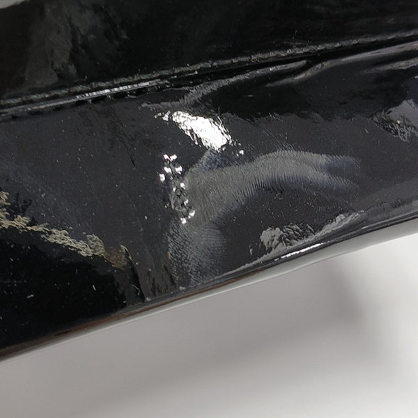 Shopping Bag Super Mini Patent Leather Black