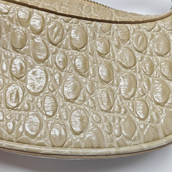Leather Top Handle Bag Beige