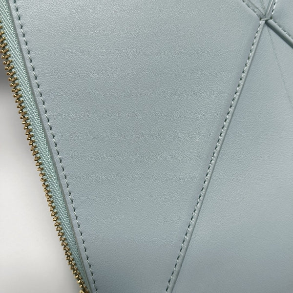 Puzzle Fold Mini Calfskin Blue