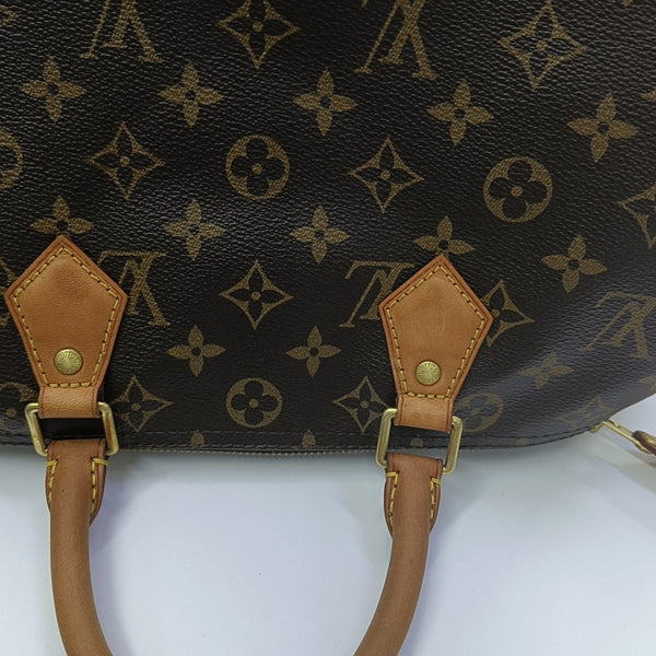 SPEEDY 30 Monogram Coated Canvas Brown