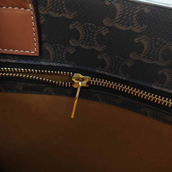 CABAS CELINE Small Coated Canvas Brown