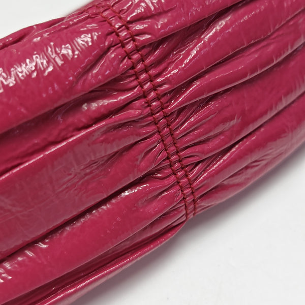 Patent Leather Top Handle Bag Pink