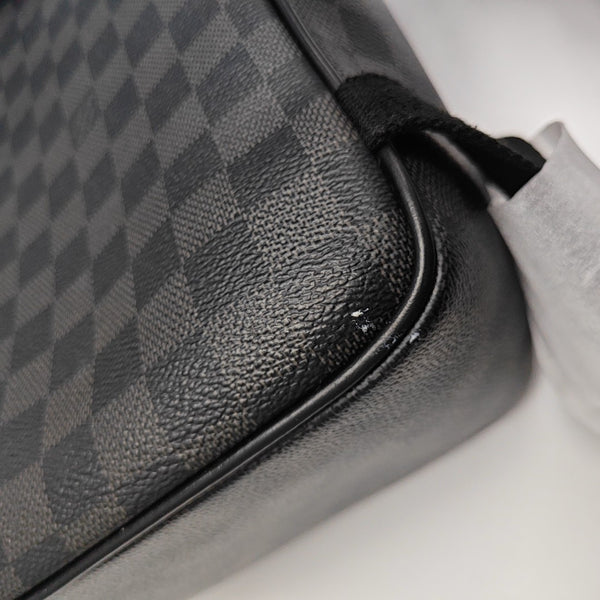 JOSH Damier Graphite Coated Canvas Gray