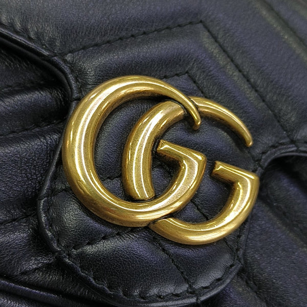 GG Marmont Mini Quilted Calfskin Black