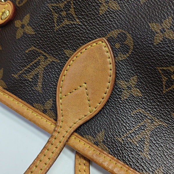 NEVERFULL MM Monogram Coated Canvas Brown
