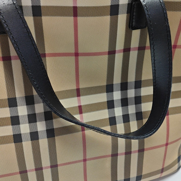 Coated Canvas Tote Bag Beige