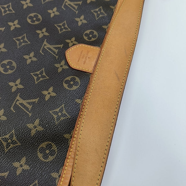 Monogram Coated Canvas Top Handle Bag Brown