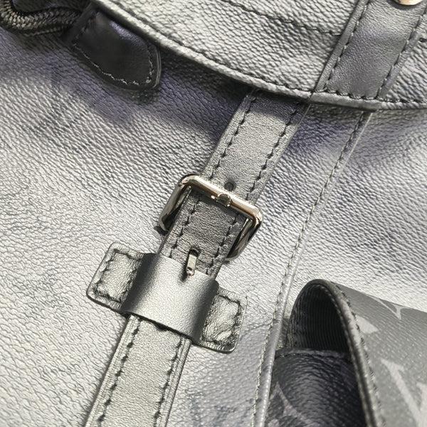 CHRISTOPHER PM Monogram Coated Canvas Gray