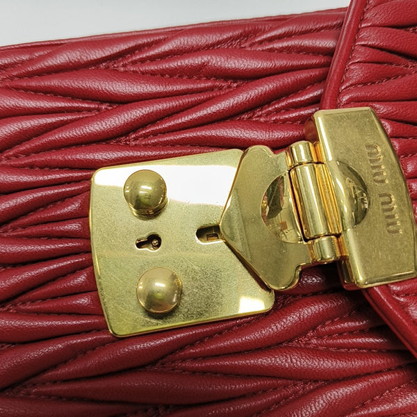 Matelassé Lambskin Red
