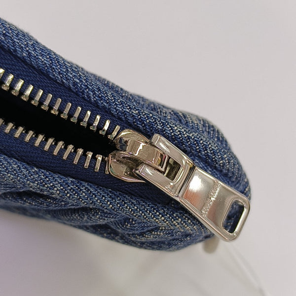 Quilted Denim Shoulder Bag Blue