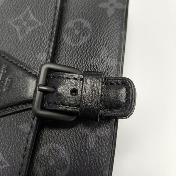 MONTSOURIS Mini Monogram Coated Canvas Black