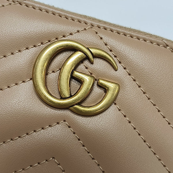 GG Marmont Quilted Calfskin Beige Wallet