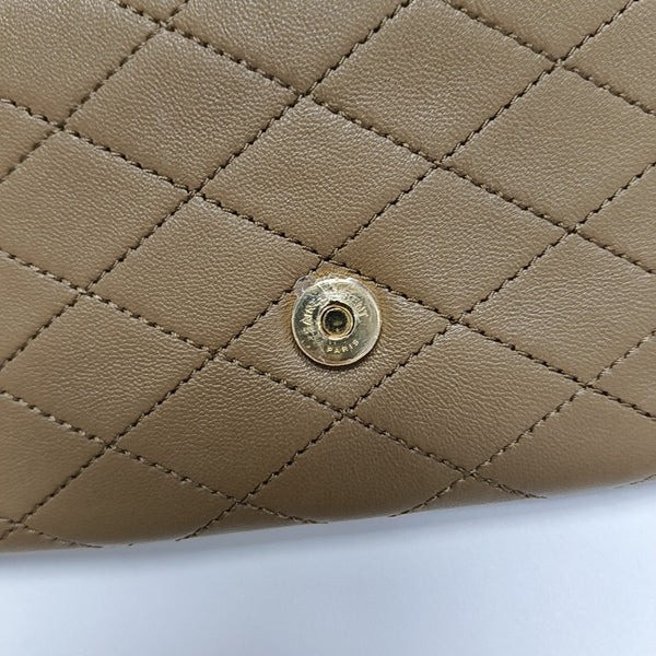 KATE SUPPLE Quilted Lambskin Brown
