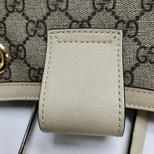Padlock Small Monogram Coated Canvas Beige