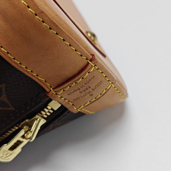 ALMA BB Monogram Coated Canvas Brown