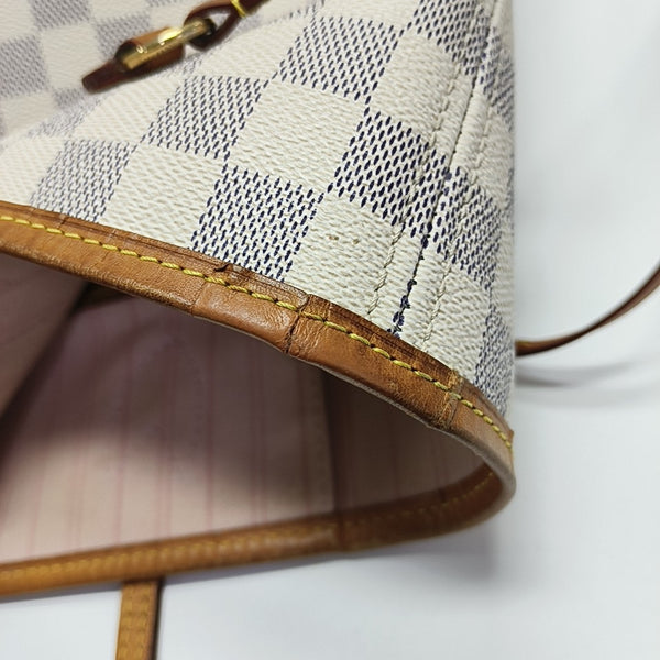 NEVERFULL MM Damier Azur Coated Canvas White