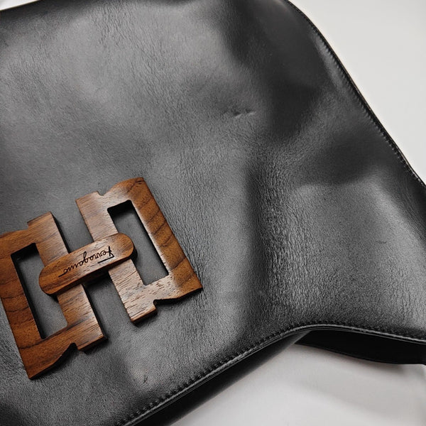 Calfskin Shoulder Bag Black
