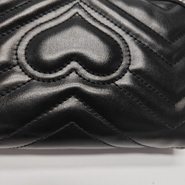 GG Marmont Mini Quilted Calfskin Black