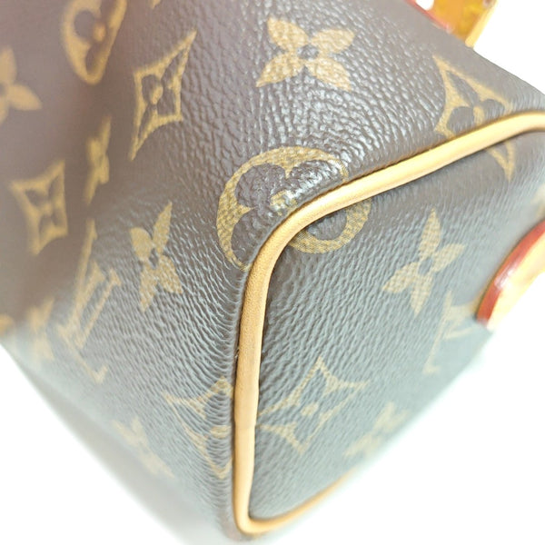 Speedy Nano Monogram Lona Revestida Marrón
