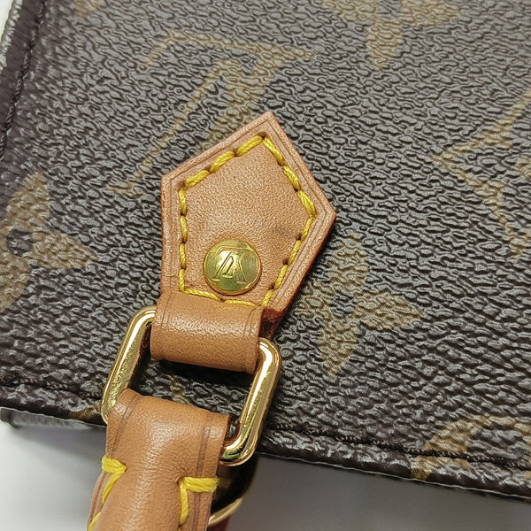 SAC PLAT Mini Monogram Coated Canvas Brown