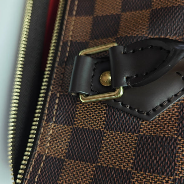 SPEEDY 25 Damier Ebene Coated Canvas Brown