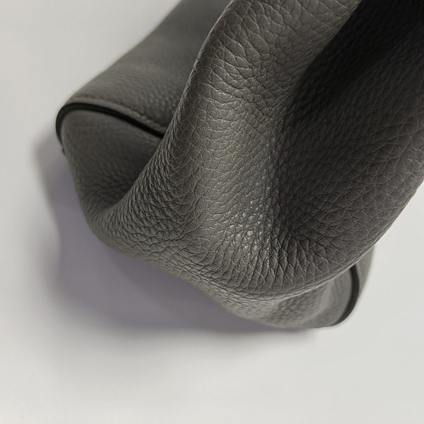Leather Tote Bag Gray
