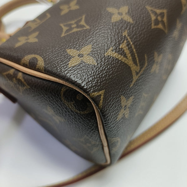 SPEEDY Nano Monogram Coated Canvas Brown