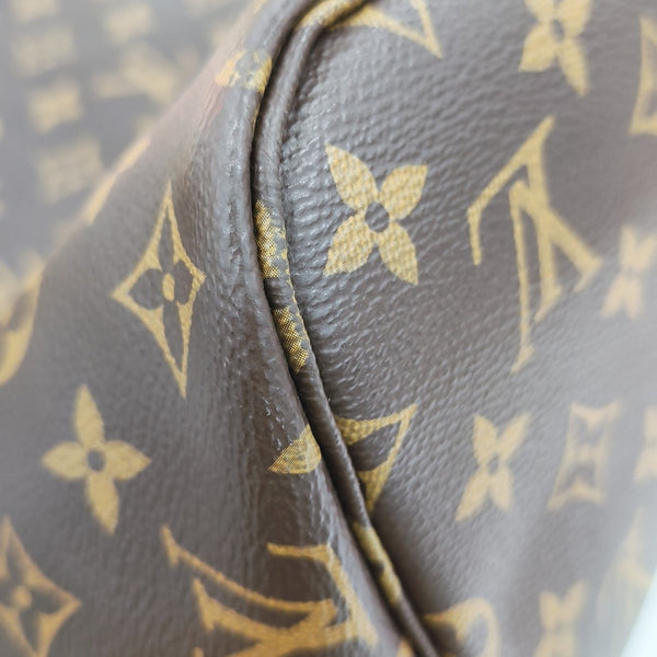 NEVERFULL MM Monogram Coated Canvas Brown