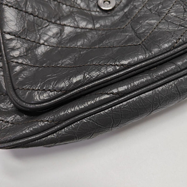 NIKI Medium Chevron Calfskin Gray