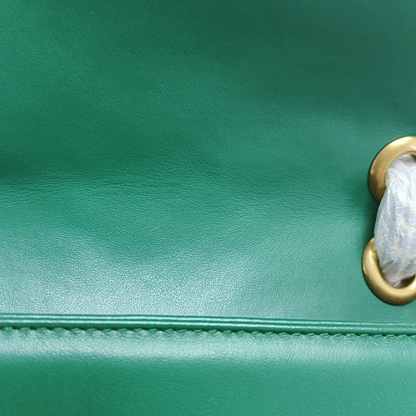 GG Marmont Medium Quilted Calfskin Green