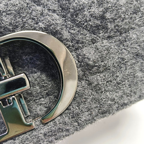 Authenticated pre-owned Dior Caro Small Wool Grey - Shoulder Bag at Looply