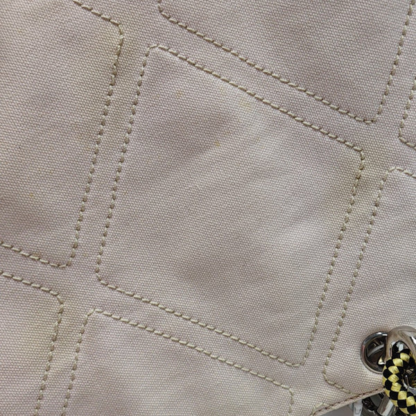 Quilted Canvas Tote Bag Pink