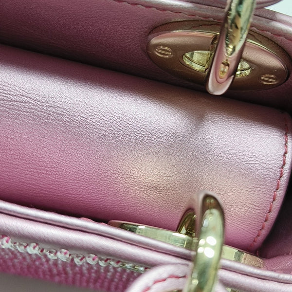 Lady Dior Mini Lambskin Pink