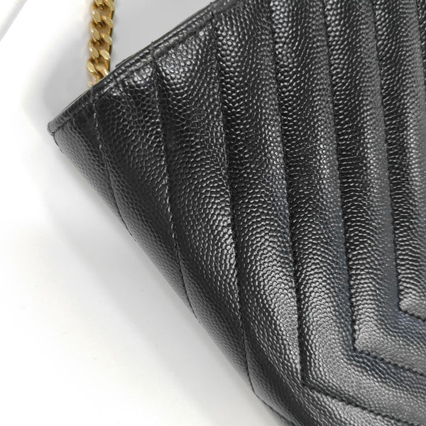 MONOGRAM WOC Chevron Calfskin Black